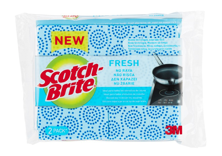 foto noticia Scotch-BriteTM FRESH, tecnología para un aclarado limpio y sin restos de comida.